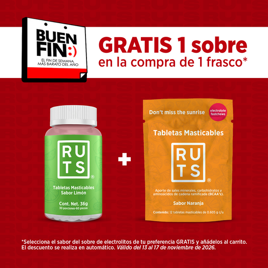 Electrolitos Masticables sabor Limón | Frasco con 60 tabletas (30 dosis)