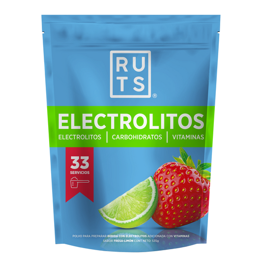 Electrolitos en Polvo + Vitaminas + Carbohidratos sabor Fresa-Limón