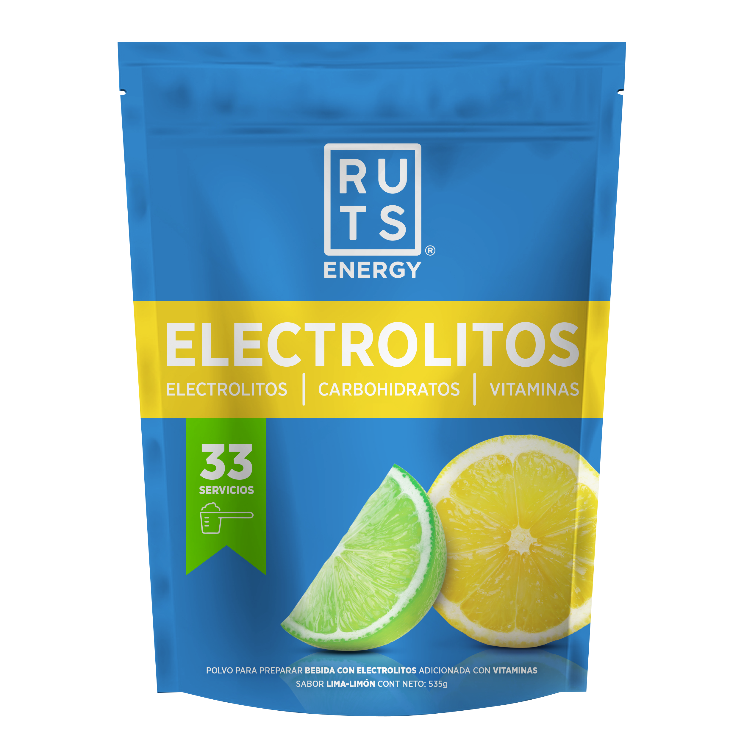 Electrolitos en Polvo + Vitaminas + Carbohidratos sabor Lima-Limón