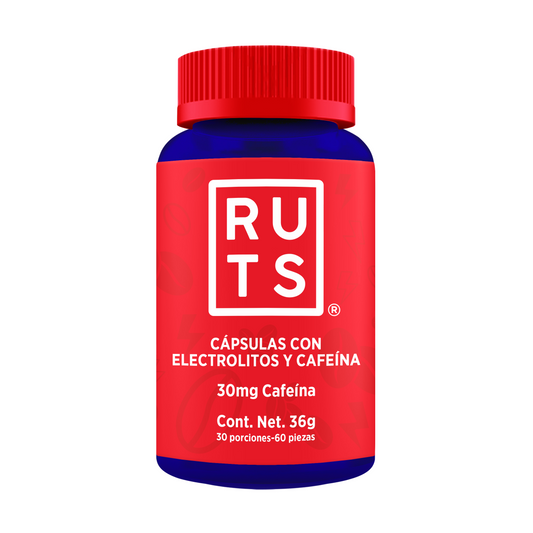 Electrolitos + 30mg Cafeína | Frasco con 60 cápsulas (30 dosis)