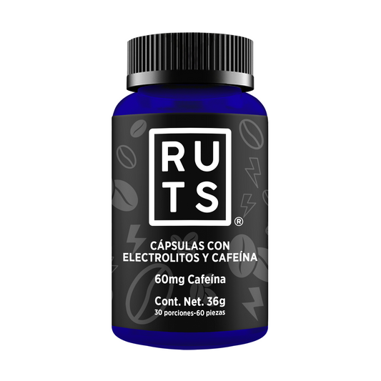Electrolitos + 60mg Cafeína | Frasco con 60 cápsulas (30 dosis)