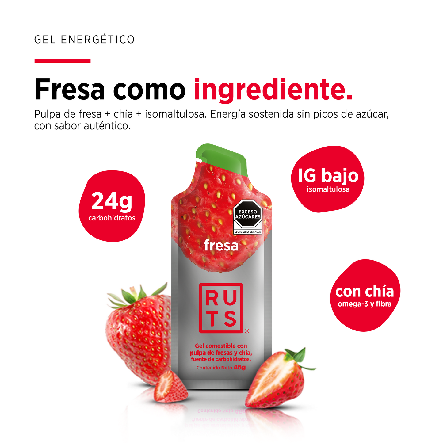 Gel Energético sabor Fresa