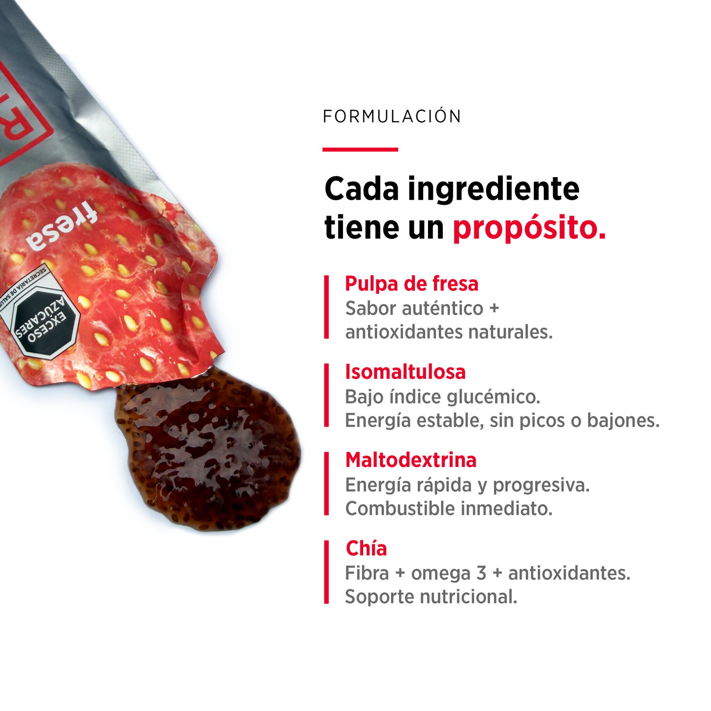 Gel Energético sabor Fresa