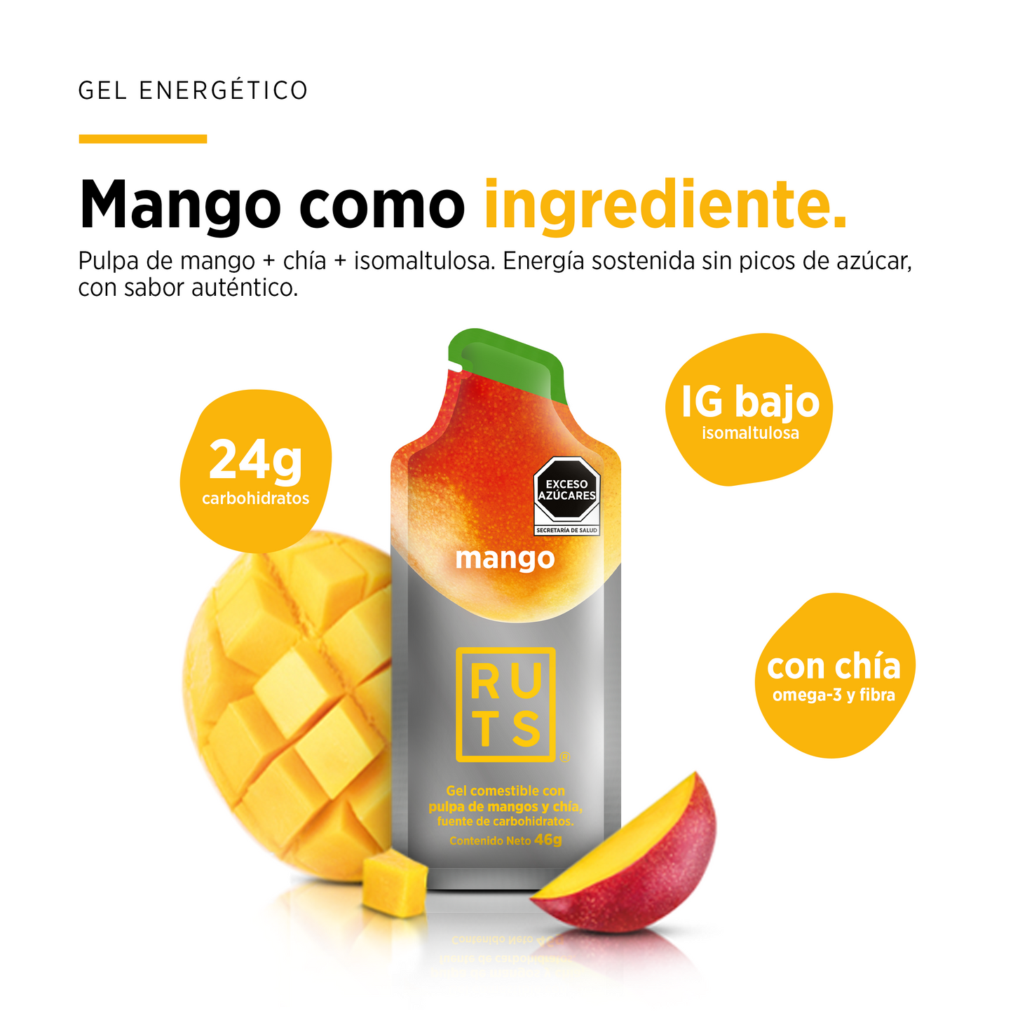 Gel Energético sabor Mango