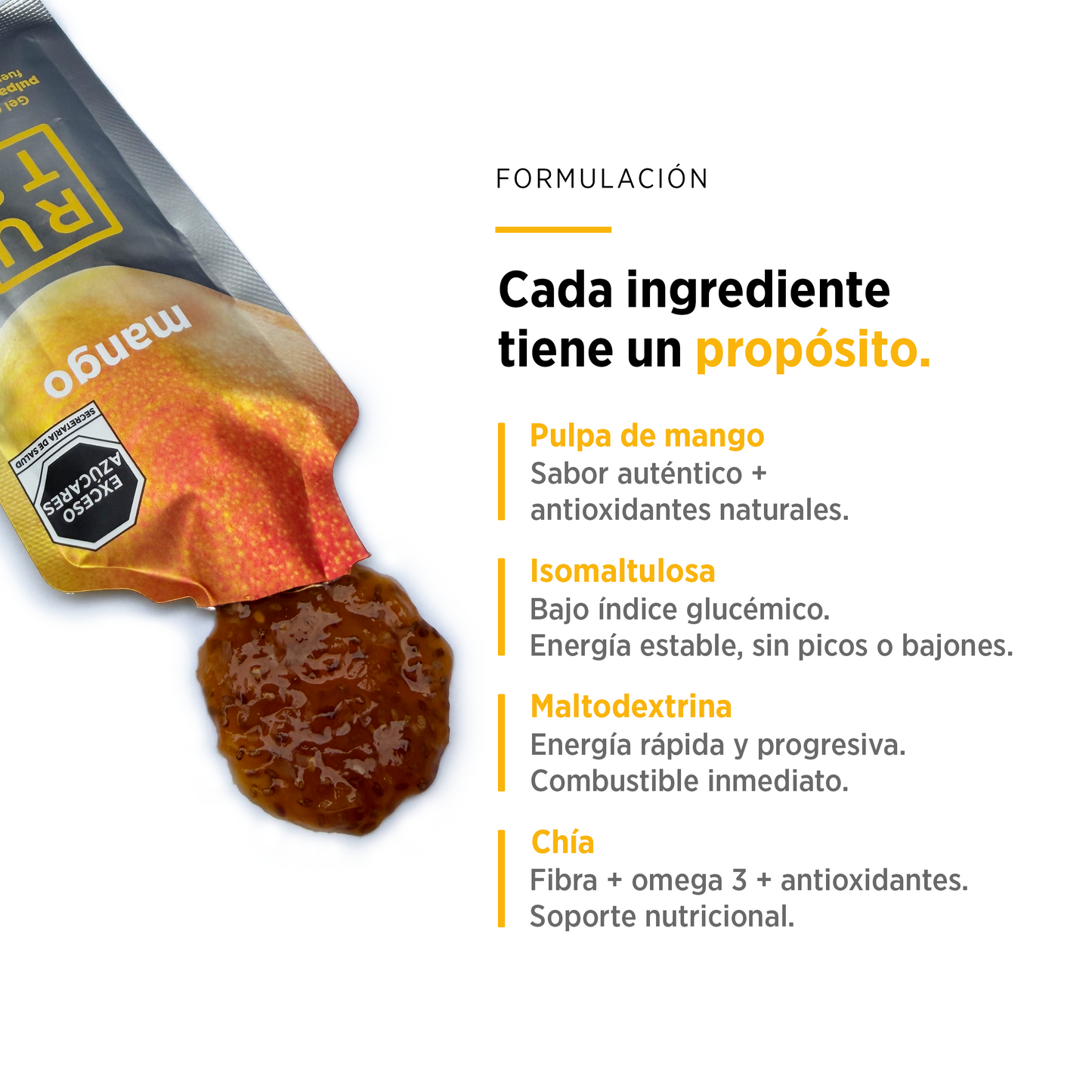 Gel Energético sabor Mango