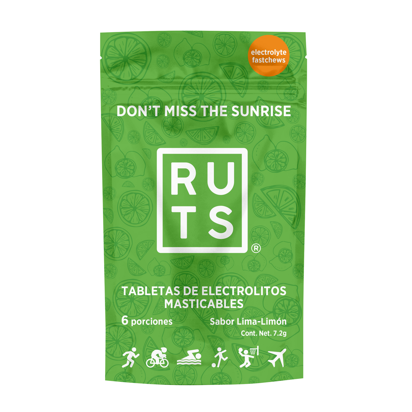 Electrolitos masticables sabor Lima-Limón | Caja con 12 sobres de 6 dosis c/u
