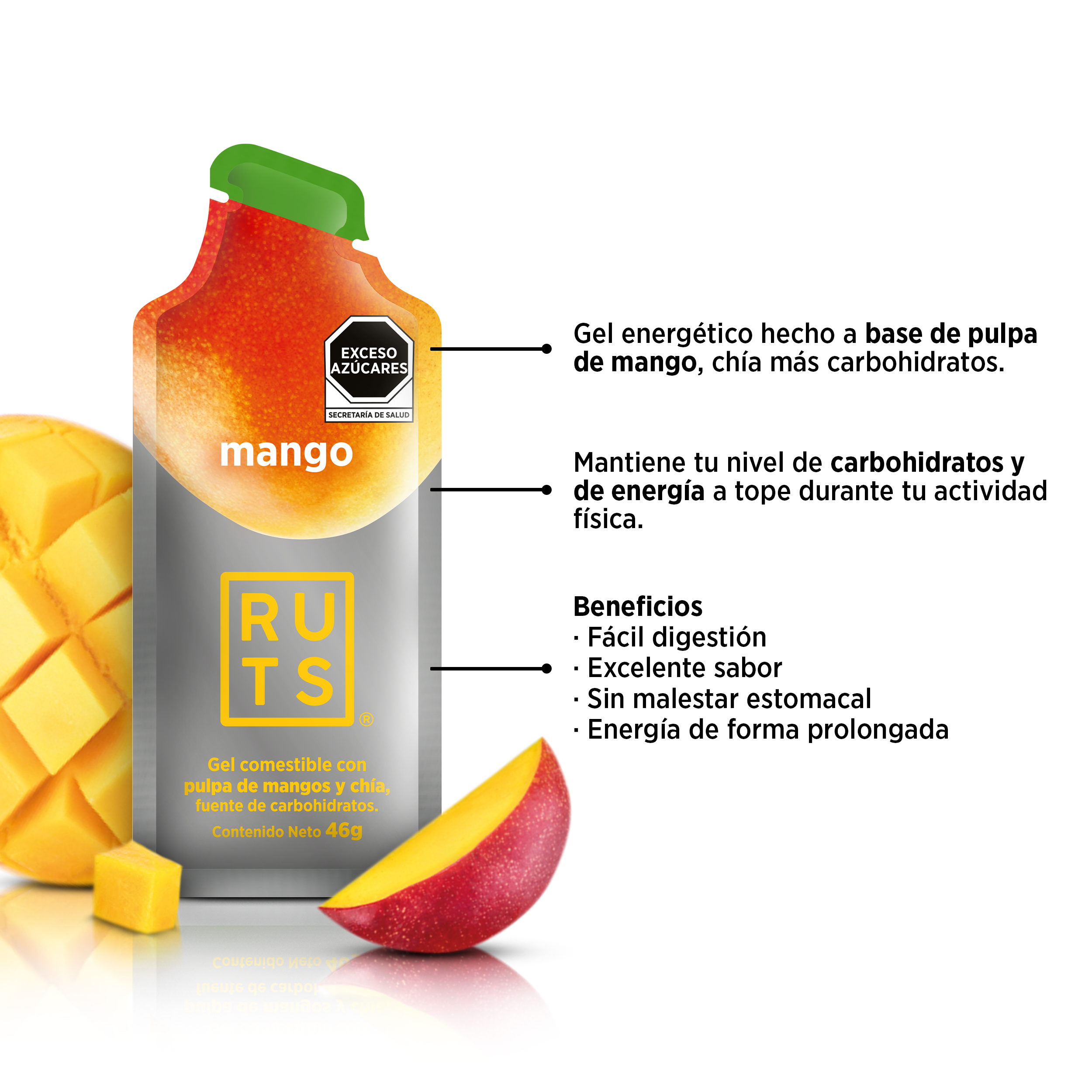 Gel Energético sabor Mango