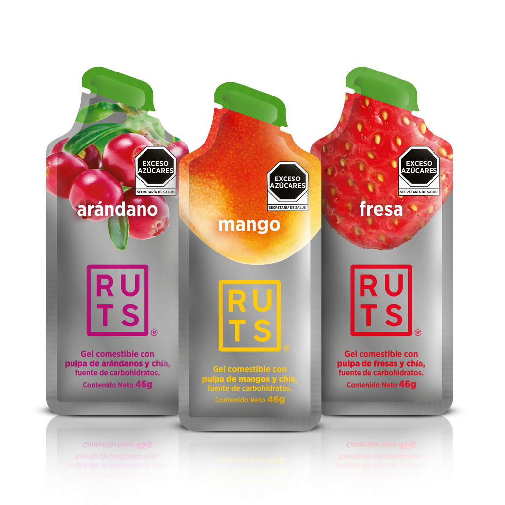 Geles Energéticos Mix de Sabores (Arándano, Fresa y Mango)