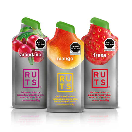 Geles Energéticos Mix de Sabores (Arándano, Fresa y Mango)
