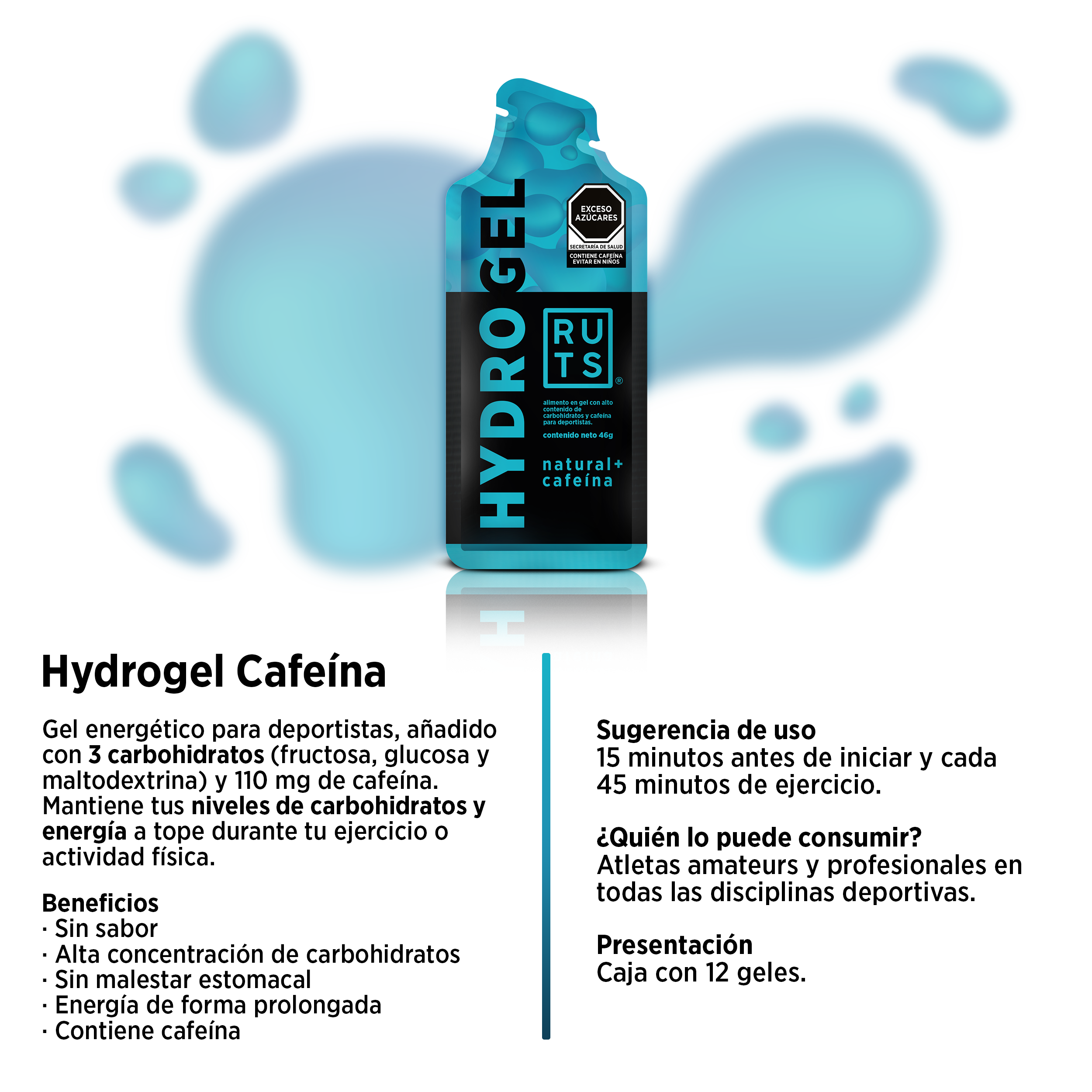 Hydrogel sabor Natural con 110mg Cafeína