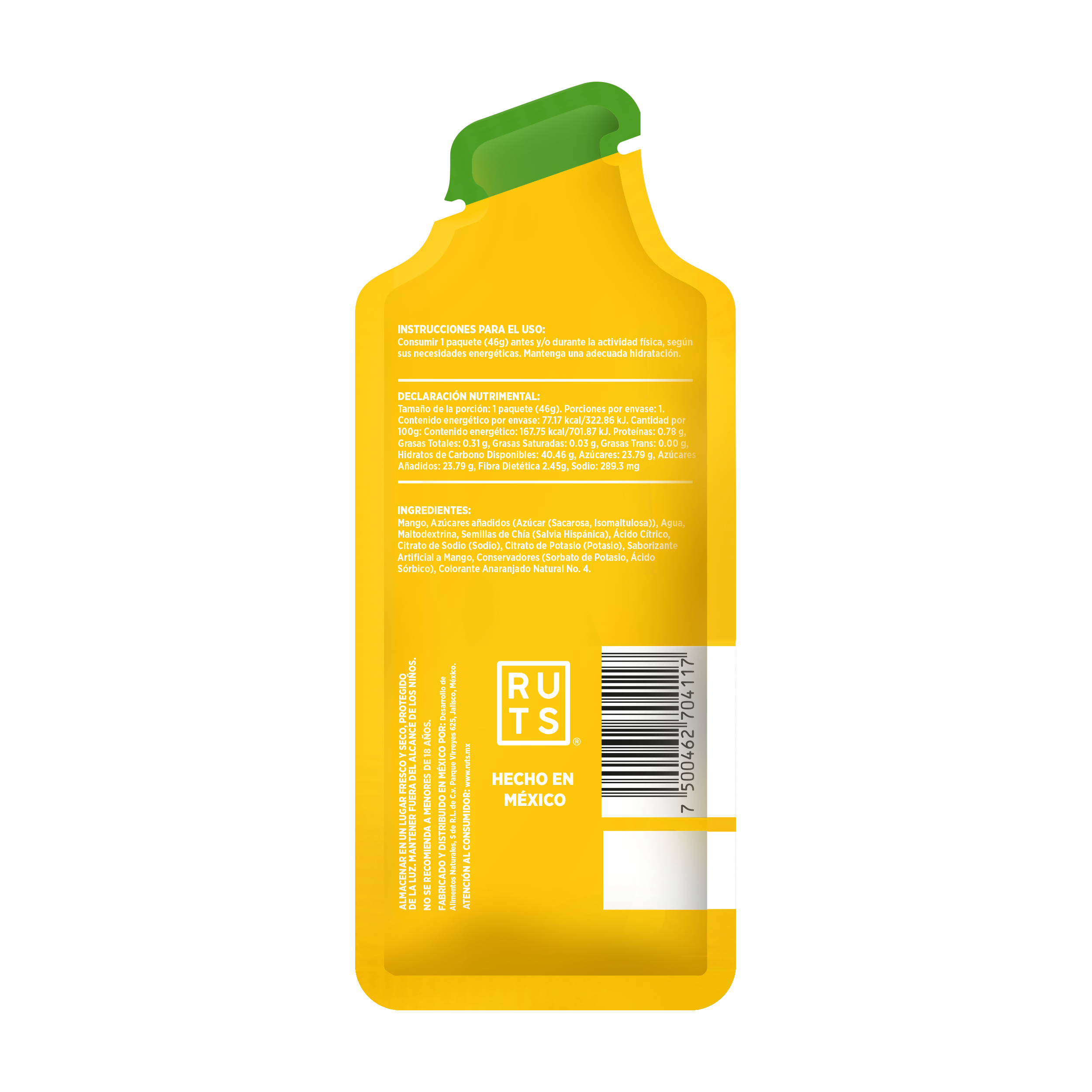 Gel Energético sabor Mango