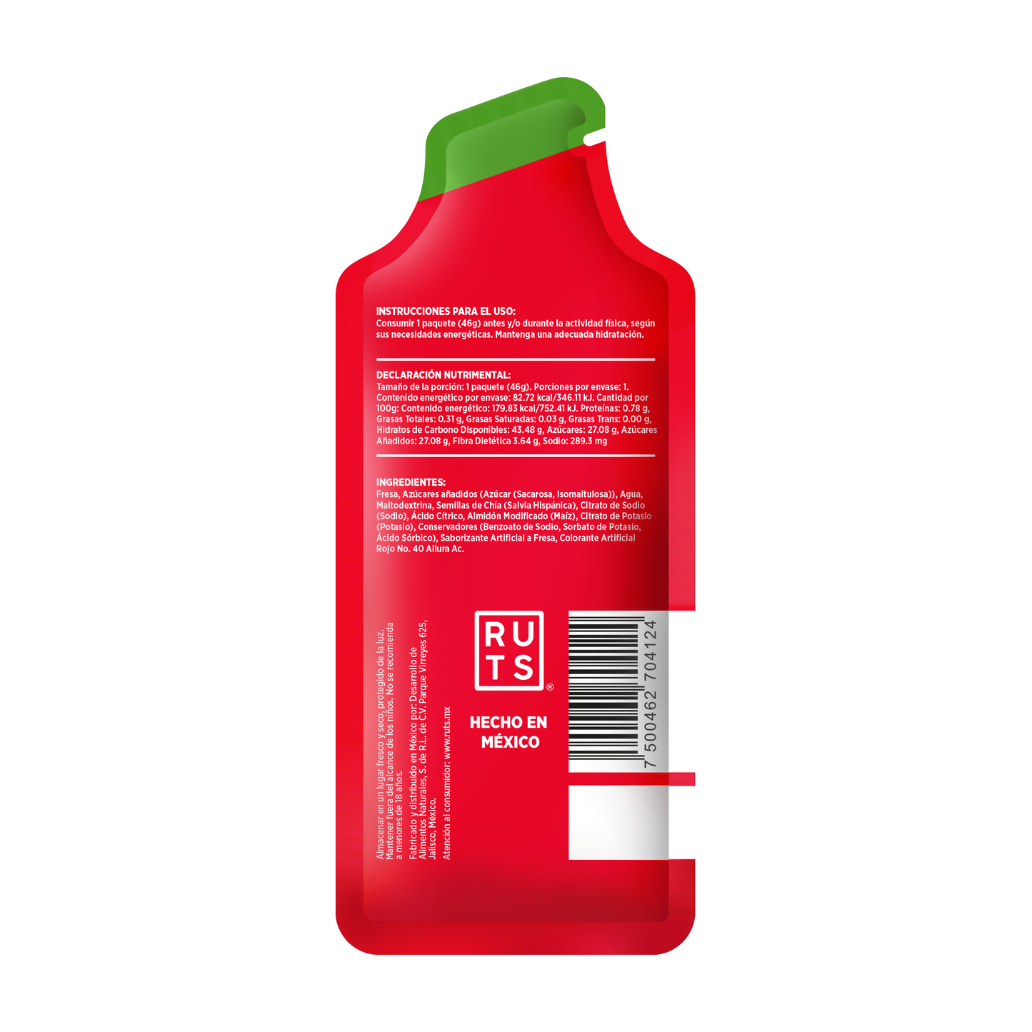 Gel Energético sabor Fresa