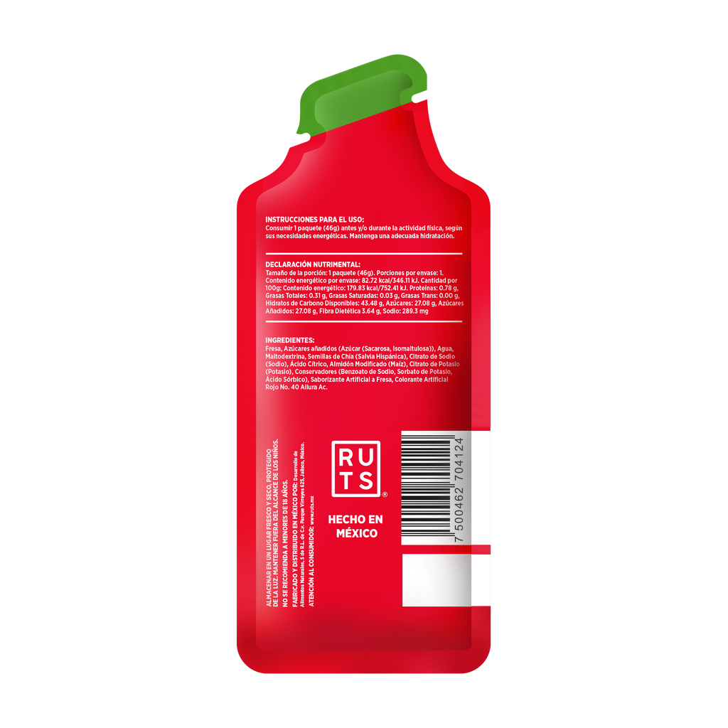 Gel Energético sabor Fresa