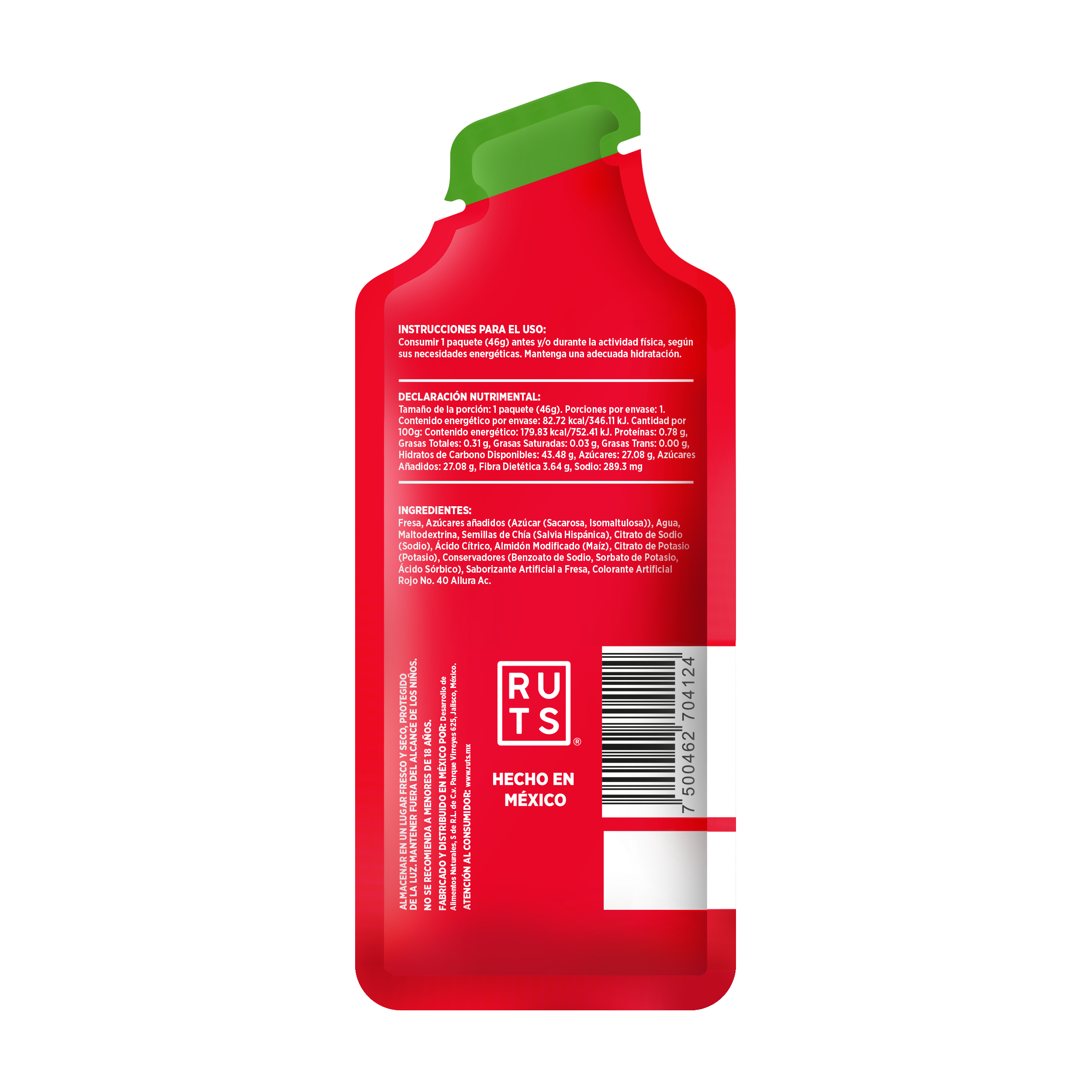 Gel Energético sabor Fresa