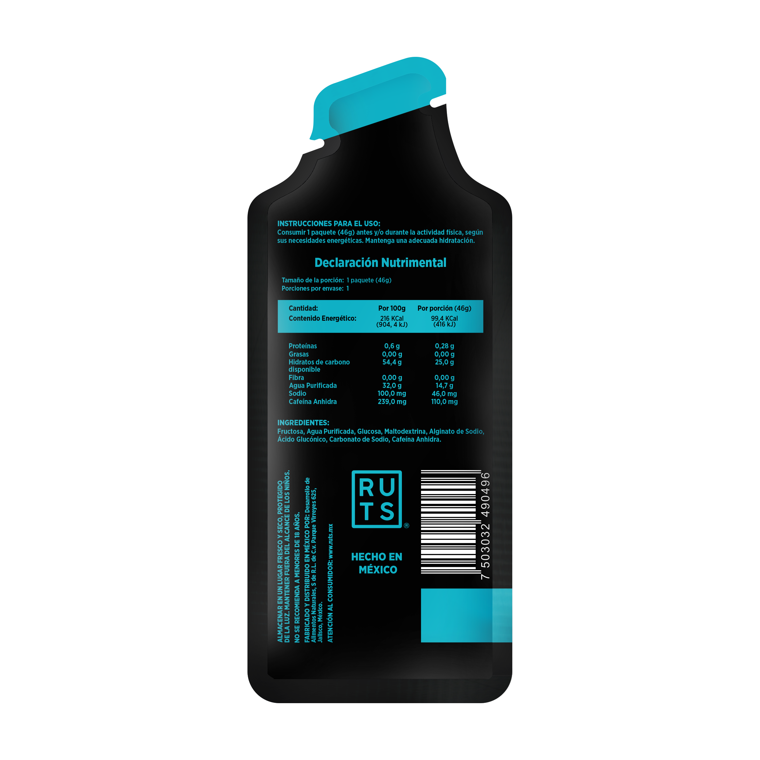 Hydrogel sabor Natural con 110mg Cafeína