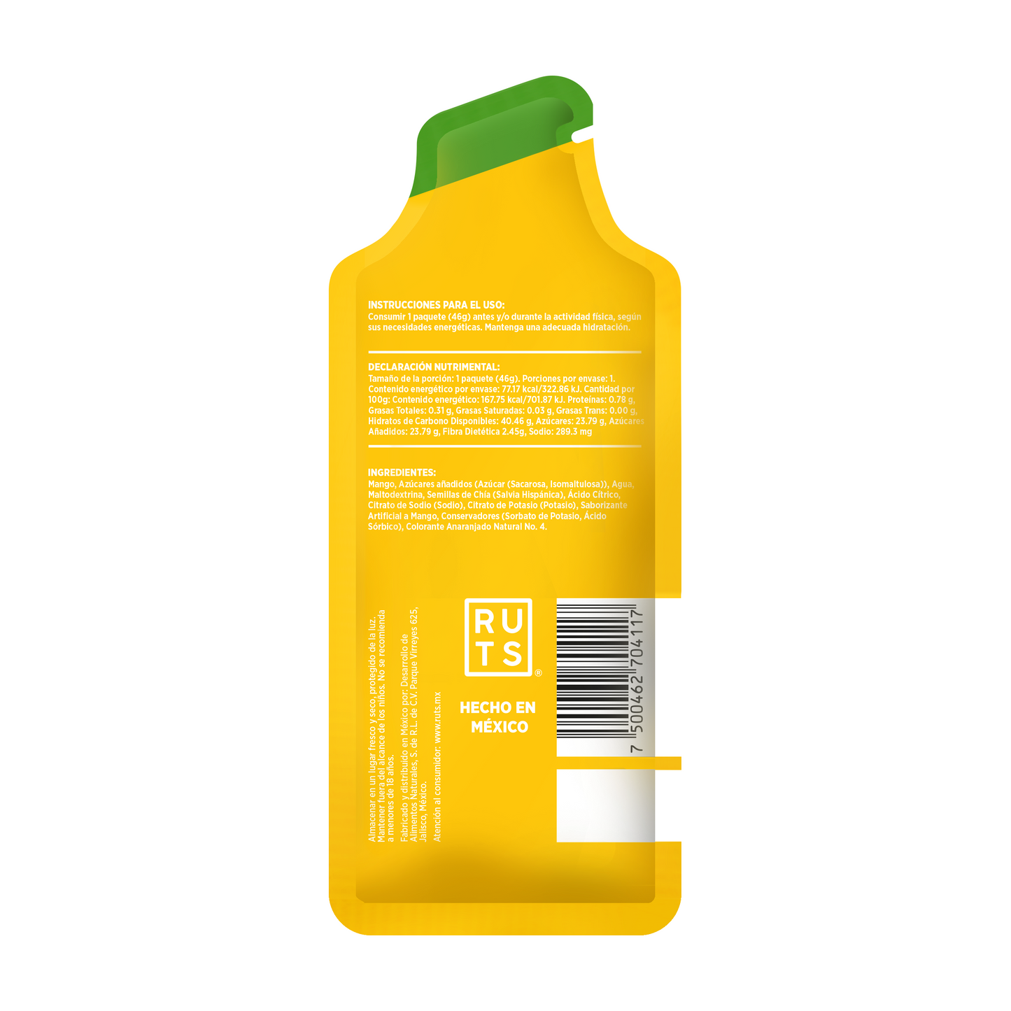 Gel Energético sabor Mango